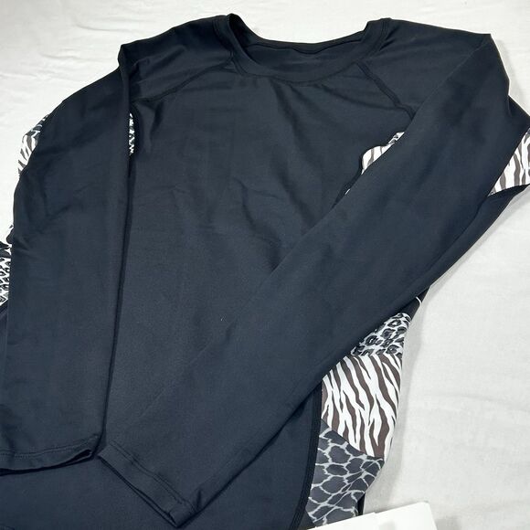 Private Island Hawaii Women Rash Guard Swimsuit Top Long Sleeve Shirt Yoga Beach - Picture 5 of 16